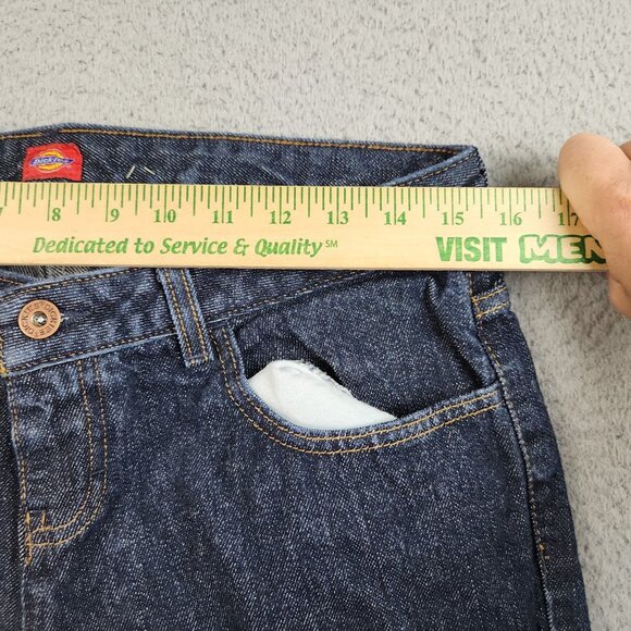 Dickies Jeans Women's 8P Petite Curvy Tapered Mid Rise Denim Workwear Pants - Picture 6 of 10